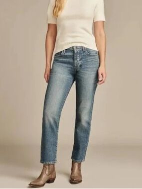 Lucky Brand Jeans Womens 4/27x27.5 Blue 90s Loose High Rise Denim 7W15590